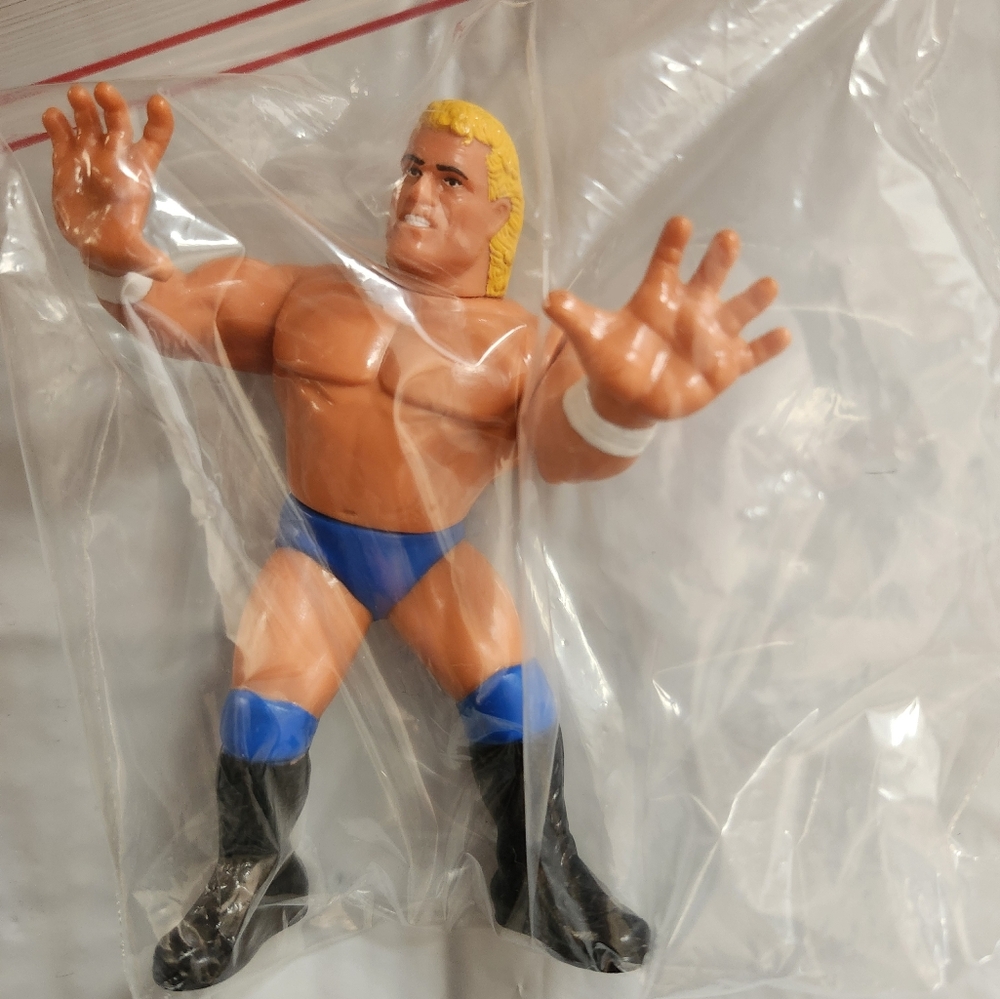 WWE WWF Sid Justice Series 5 Hasbro Wrestling Action Figure Blue Shorts Loose - Picture 3 of 5